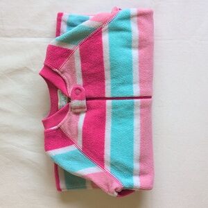 children's place striped fleece zipper footie sleeper pajamas 18 month baby girl